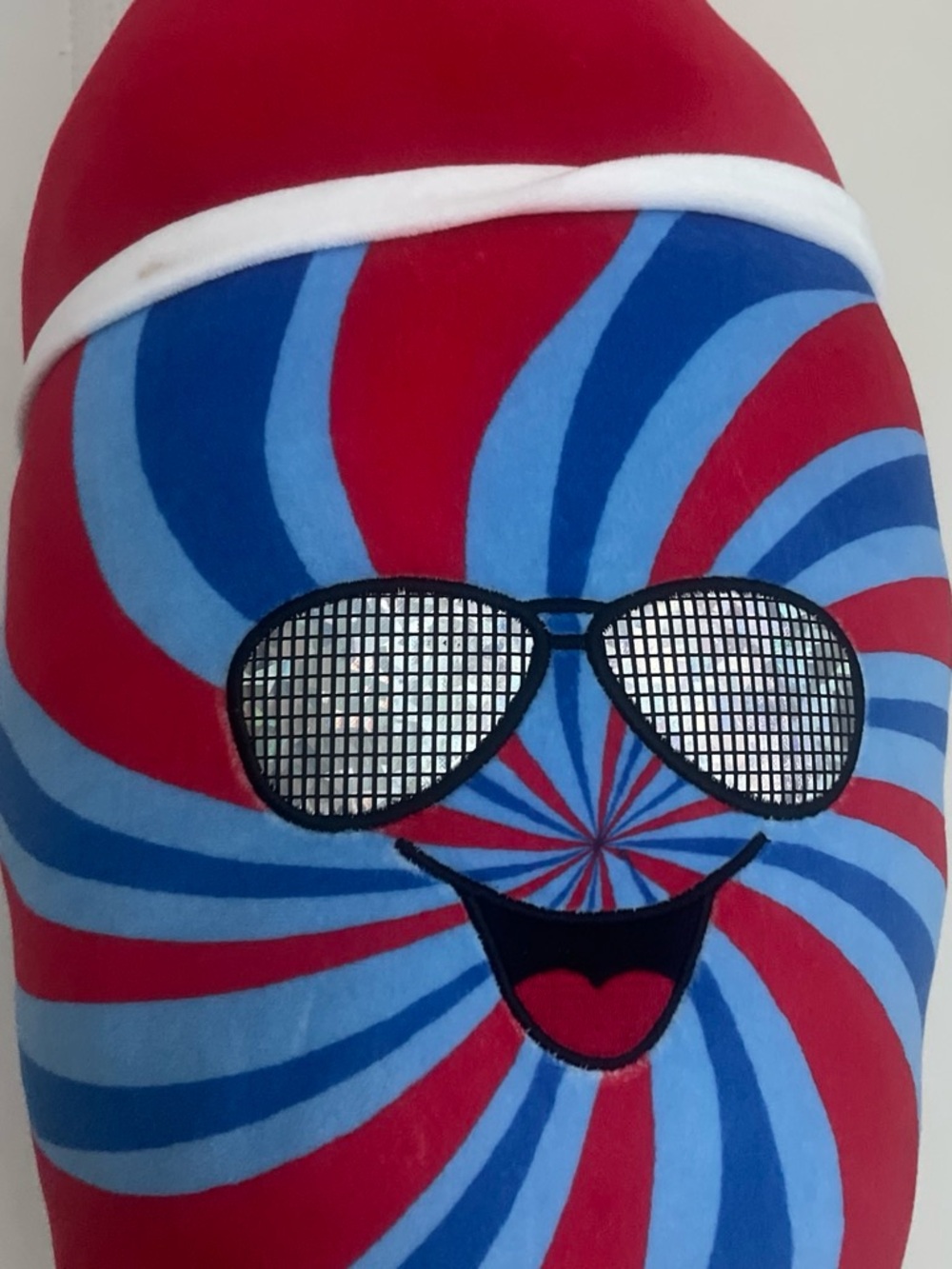 Lush Red & Blue Swirl Swim Coverup with Sunglasses Motif